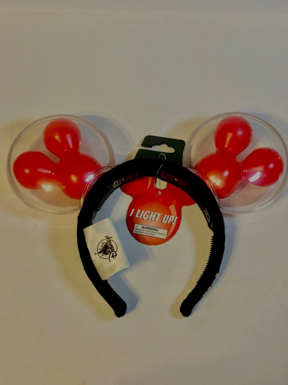 Disney Parks Mickey Mouse Ears Headband Light Up Red Balloons Best Day Ever NWT